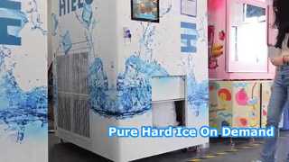 Haloo ice vending machine three-level filter * 3  hard block ice  automatic sealing and bagging