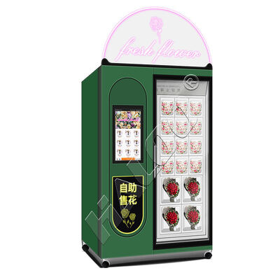 Haloo Fresh Flower Vending Machine White 16 Locker Big Bouquet Hot Selling for Shopping Mall Credit Card Payment System