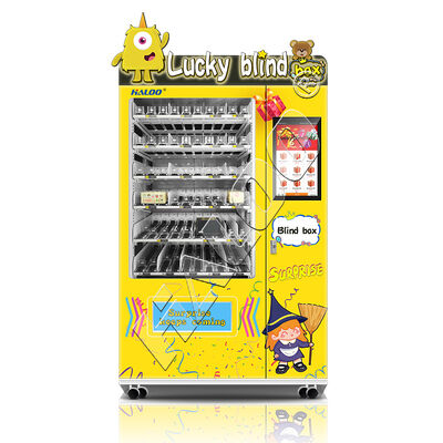 21.5-inch touchscreen blind box vending machine with thickened sheet metal body, double-layer explosion-proof tempered glass, and anti-theft dispensing port