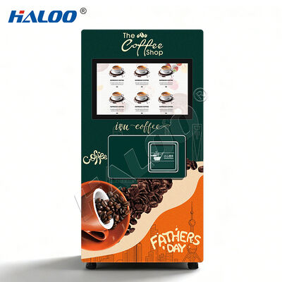 Haloo 27 inch touch screen hot and cold beverage capsule coffee machine with 14 flavors and automatic cleaning function