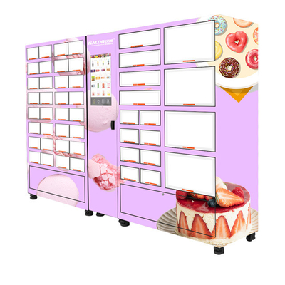 Microwave Heating Refrigerated Food Vending Machine Sheet Metal Material 4000W