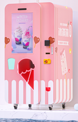 Logo Free Customization Liquid Ice Cream Vending Machine With Big Touch Screen And Card Reader