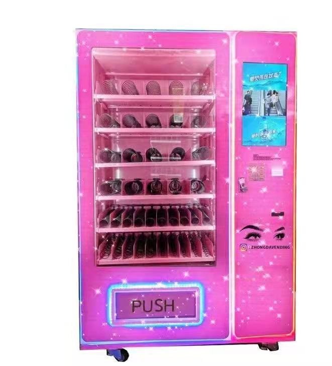 Hot Pink Hair Vending Machine Lash Vending Machine With 21.5 Inch Touch