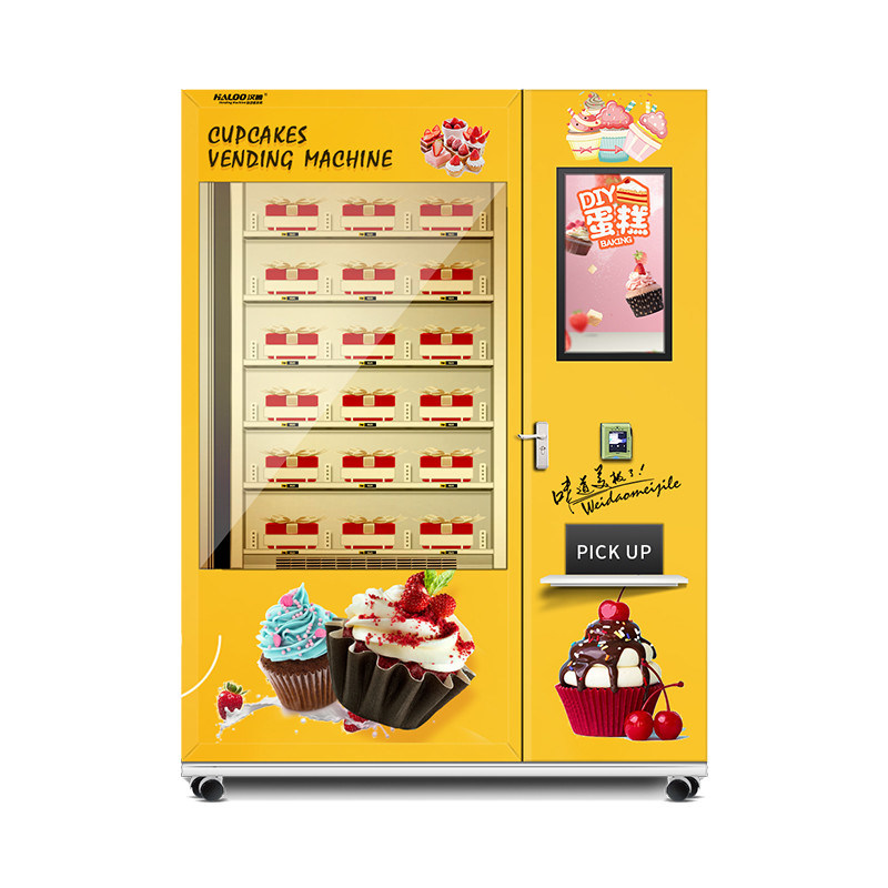 Large Capacity Slice Cake And Cupcakes Vending Machine With Cooling And