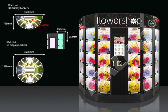 OEM ODM 24 Hour Flower Vending Machine Cooling Locker Vending Machine For Flowers