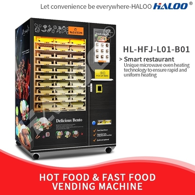 24 hours hot meal vending machine with microwave fast heating function