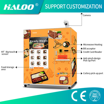 Big Touch Screen Frozen Food Vending Machine Fully Automatic Frozen Food Vending Machine With 45S Quick Heating