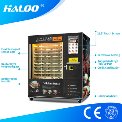 Large Capacity Automatic Fast Food Breakfast Meal Lunch Box Hot food Vending Machine With Microwave Heating