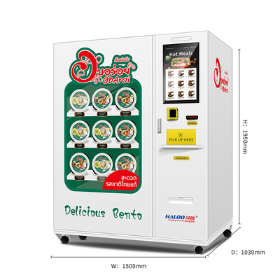 Fully Automatic Freezing Food Freezing Meals Lunch Box Vending Machine with Microwave Heating And Cutlery Pickup Port