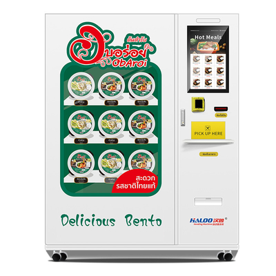Fully Automatic Freezing Food Freezing Meals Lunch Box Vending Machine with Microwave Heating And Cutlery Pickup Port