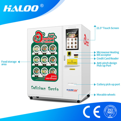 Fully Automatic Freezing Food Freezing Meals Lunch Box Vending Machine with Microwave Heating And Cutlery Pickup Port