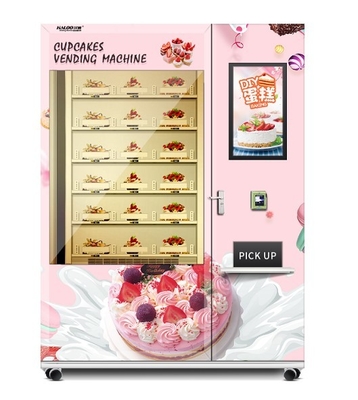 24 hours refrigerator cooling fresh vegetable and fruit vending machine with XY elevator