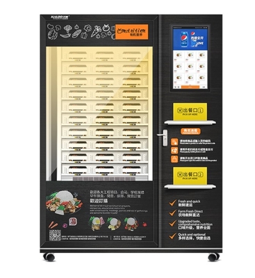 24 hours refrigerator cooling fresh vegetable and fruit vending machine with XY elevator