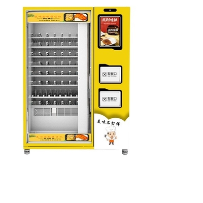 Ready eat lunch box vending machine food meal vending machine with dual microwave heating function