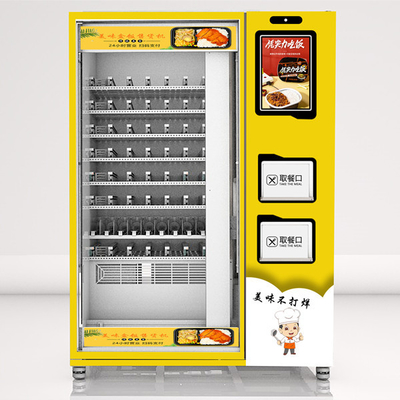 Ready eat lunch box vending machine food meal vending machine with dual microwave heating function