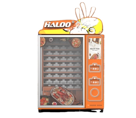 High heating efficiency automatic food vending machine with microwave