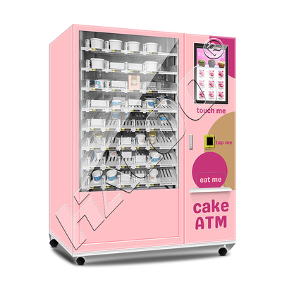 Haloo Vending Machine Manufacturer 21.5 Inches Advertisement Smart Touch Screen  Cake Vending Machine