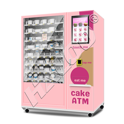 Haloo Vending Machine Manufacturer 21.5 Inches Advertisement Smart Touch Screen  Cake Vending Machine