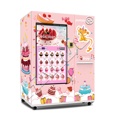 Haloo Vending Machine Manufacturer 21.5 Inches Advertisement Smart Touch Screen  Cake Vending Machine