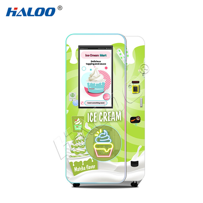 Haloo Vending Machine Manufacturer 32 Inches Advertisement Smart Touch Screen  Ice cream Vending Machine