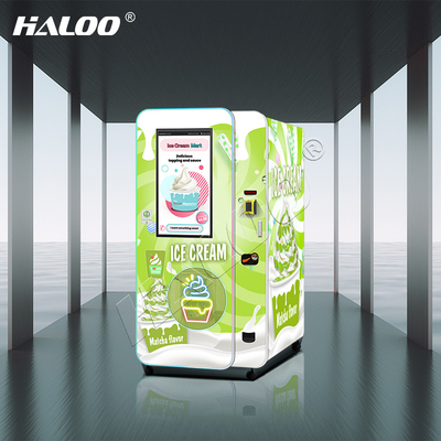 Haloo Vending Machine Manufacturer 32 Inches Advertisement Smart Touch Screen  Ice cream Vending Machine