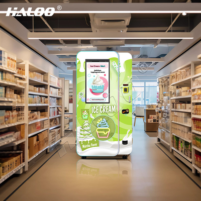 Haloo Vending Machine Manufacturer 32 Inches Advertisement Smart Touch Screen  Ice cream Vending Machine