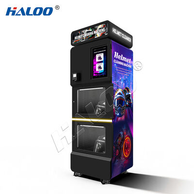 Haloo Vending Machine Maquina Para Limpiar Casco Deodorize Helmet Cleaning Vendo Machine Low Moq Custom 15.6 inches screen Helmet Cleaning Machines