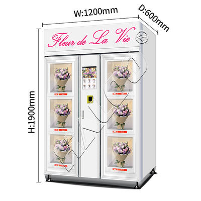 Haloo Vending Machine SupplierBig Size 6 Locker Vending Machine 10.1inch Touch Screen Choose Flowers on the Machine