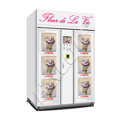 Haloo Vending Machine SupplierBig Size 6 Locker Vending Machine 10.1inch Touch Screen Choose Flowers on the Machine