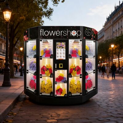 Haloo 14-lattice Customized Logo Flower Vending Machine Gifts Flower Holding Machine With Cooling Function