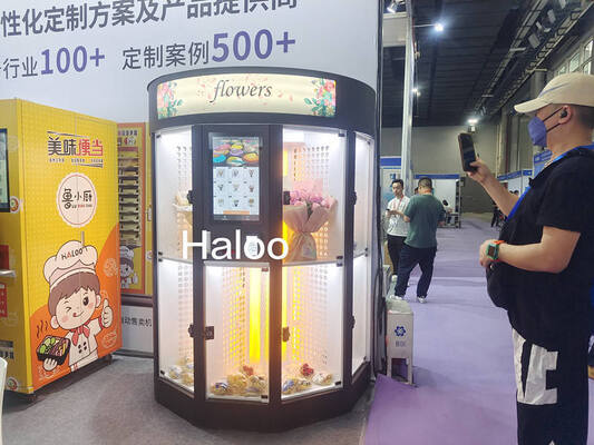 Haloo 9-Lattice Custom Logo Flower Vending Machine with Cooling Function for Gift Giving ﻿