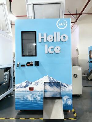 Haloo Vending Machine Supplier Screen 24 Hour Ice Vending Machine for Automatic Packing Ice ATM Ice Vending Machine