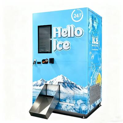 Haloo Vending Machine Supplier Screen 24 Hour Ice Vending Machine for Automatic Packing Ice ATM Ice Vending Machine