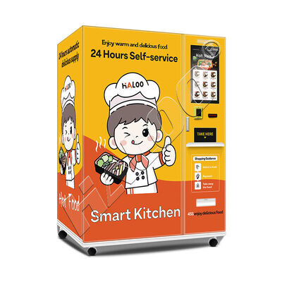 21.5-inch touchscreen single microwave lunch vending machine with freezing function and frost free cooling technology
