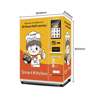 21.5-inch touchscreen single microwave lunch vending machine with freezing function and frost free cooling technology