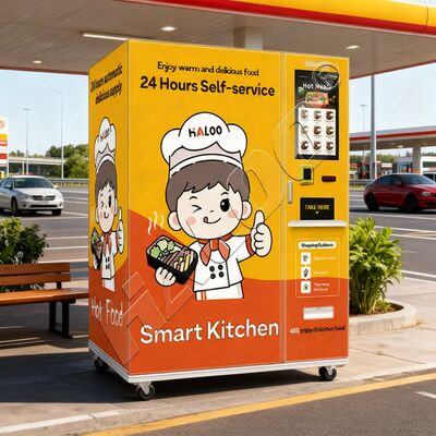 21.5-inch touchscreen single microwave lunch vending machine with freezing function and frost free cooling technology
