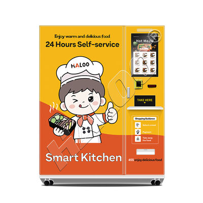 21.5-inch touchscreen single microwave lunch vending machine with freezing function and frost free cooling technology