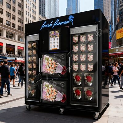 Haloo Vending Machine Supplier Flower Vending Machine 34 Lockers Big Size Machine Bill Coin and Card Reader