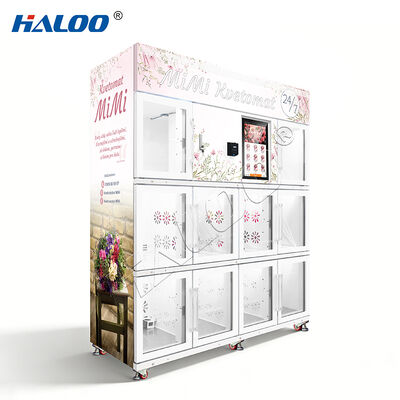 Halo 21.5-inch touch screen flower vending machine with refrigeration and preservation system, made of galvanized sheet material