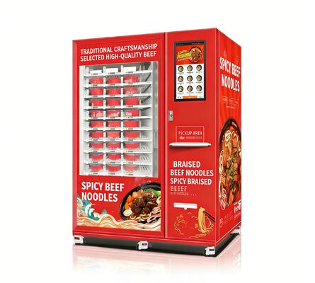 Haloo -18 ℃ frozen noodle vending machine with color steel plate material, microwave oven, steam heating for 35 seconds, serving