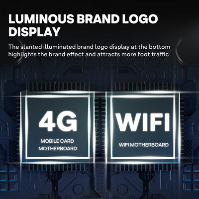 Halo 24 grid smart vending locker thickened galvanized sheet outer shell and three-layer glass door with cooling system ﻿