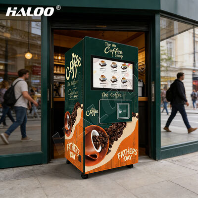 Haloo 27 inch touch screen hot and cold beverage capsule coffee machine with 14 flavors and automatic cleaning function