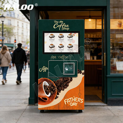 Haloo 27 inch touch screen hot and cold beverage capsule coffee machine with 14 flavors and automatic cleaning function