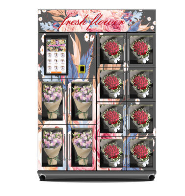 Automatic Refrigerated Flower Vending Machine with touchscreen & galvanized sheet  | Smart Bouquet Dispenser for Malls and Airports