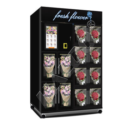 Automatic Refrigerated Flower Vending Machine with touchscreen & galvanized sheet  | Smart Bouquet Dispenser for Malls and Airports