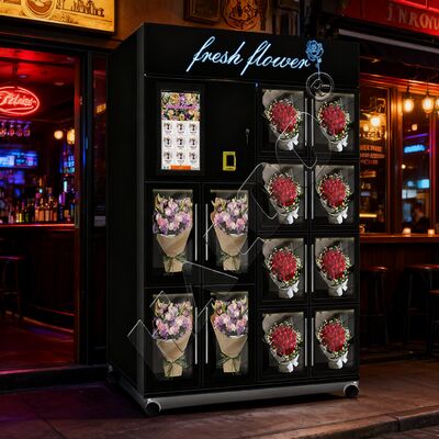 Automatic Refrigerated Flower Vending Machine with touchscreen & galvanized sheet  | Smart Bouquet Dispenser for Malls and Airports