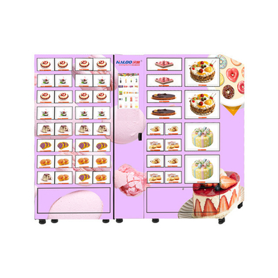 Cakes Desserts Egg Fresh Food Locker Vending Machine With Cooling And Advertising Screen