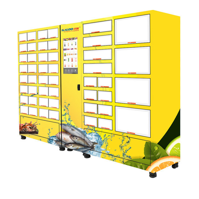 Touchscreen Frozen Seafood Vending Machine , Fishing Bait Box Vending Machine