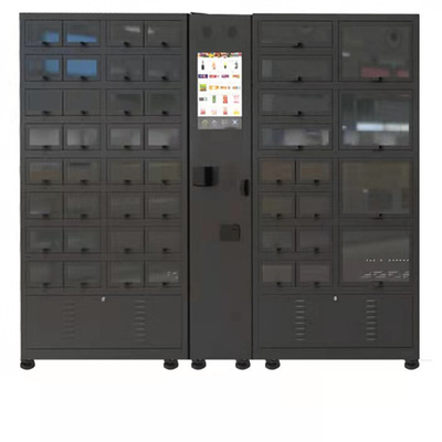 Refrigerate  Locker Vending Machine With 48 Cells Black Color Cooling Locker Vending Machine