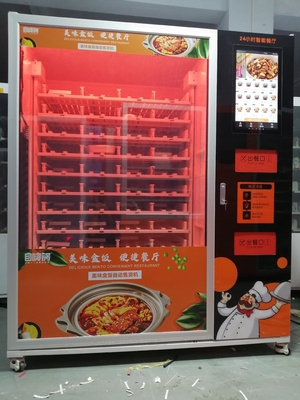 Big Capacity Fresh Hot Meals Vending Machines With Dual Microwave Oven